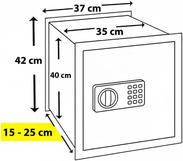 32L Electronic Wall Safe Digital Keypad Lock Security Cash Safe