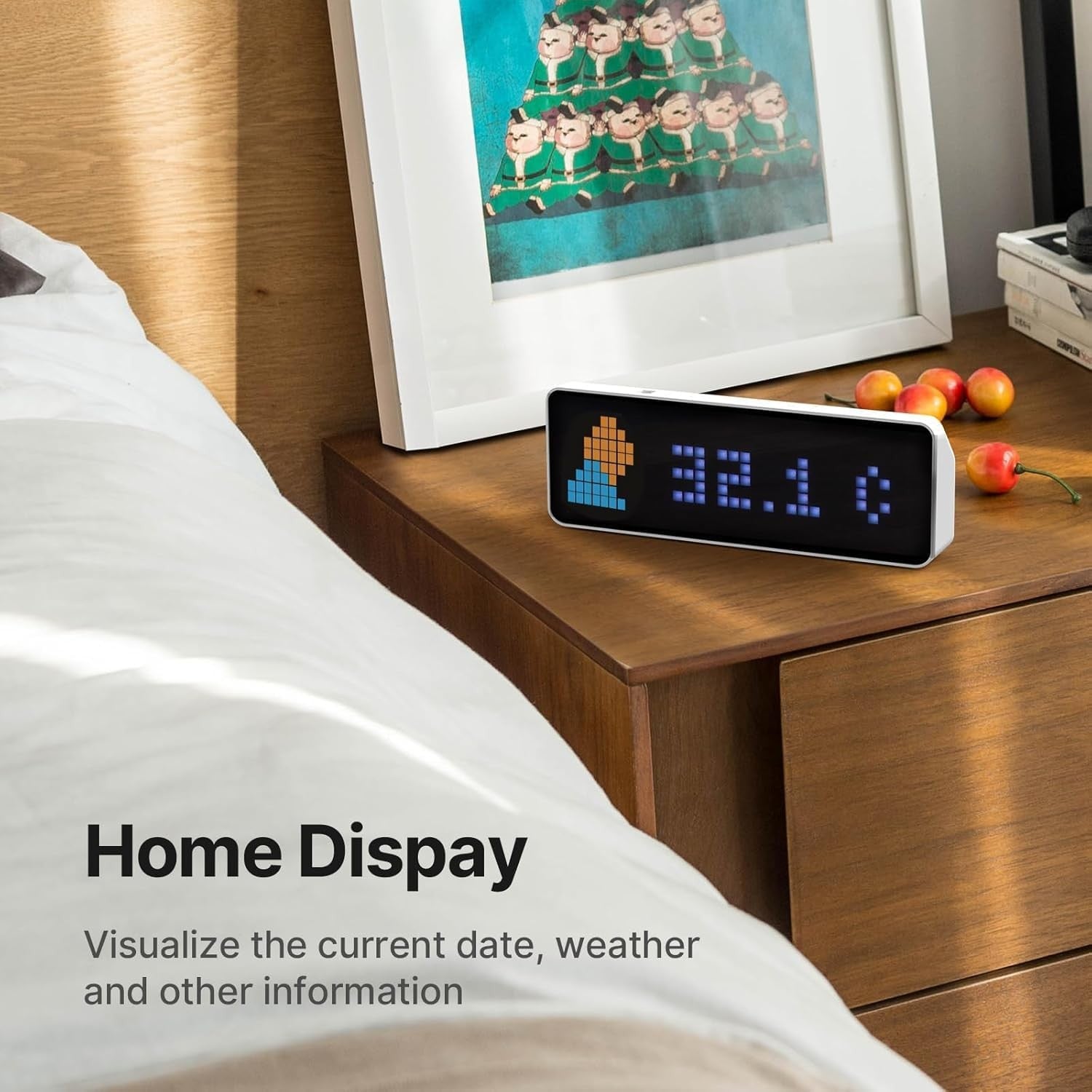 Smart Pixel Alarm Clock Retro LED Display Pomodoro Timer Desk Decor
