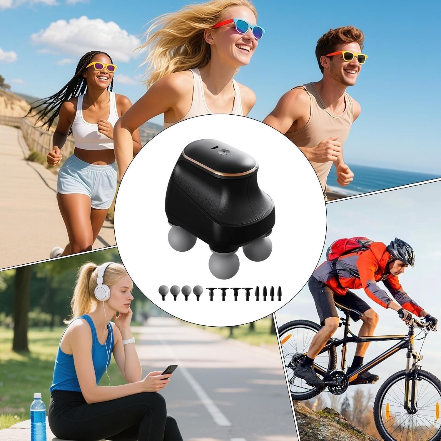 Deep Tissue Massage Gun Handheld Body Massager 5 Level Intensity Pain Relief