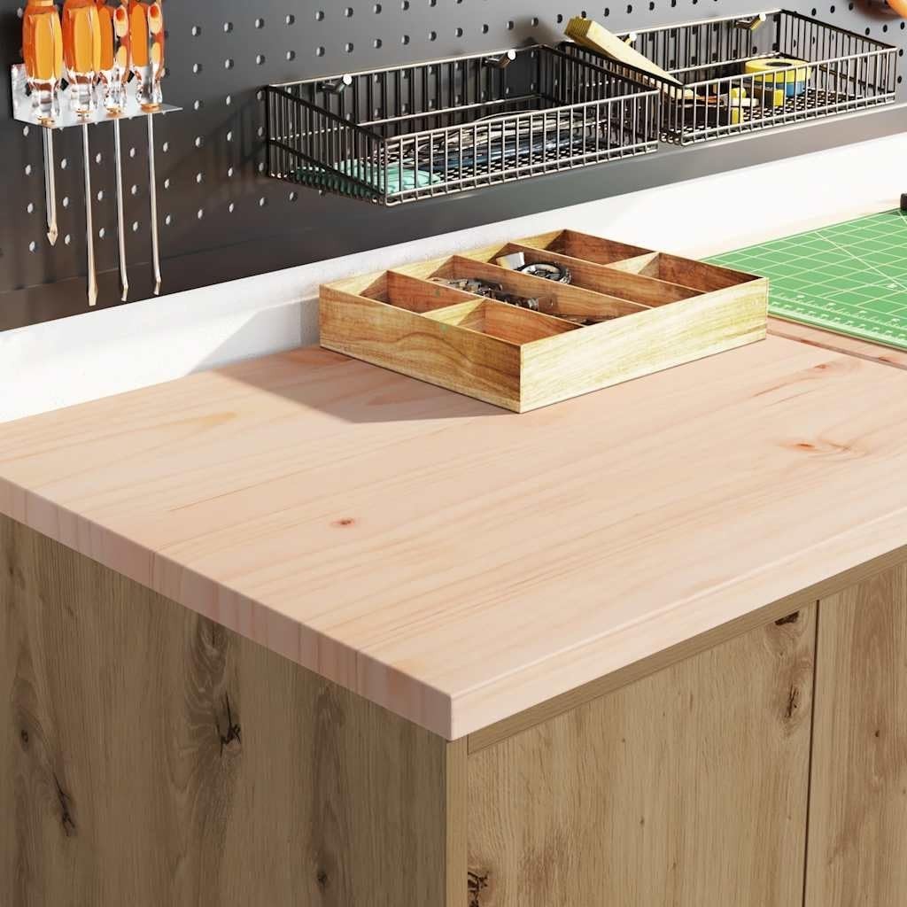 Garage Storage Cabinet 60x51x85 cm - Solid Pine Worktop & Spacious Organizer