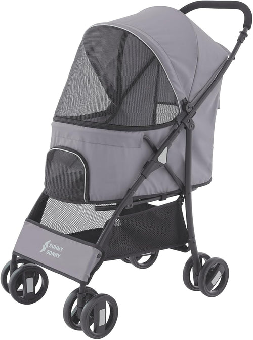 Pet Stroller for Small Medium Dogs Cats Foldable Carrier w/ Swivel Wheels