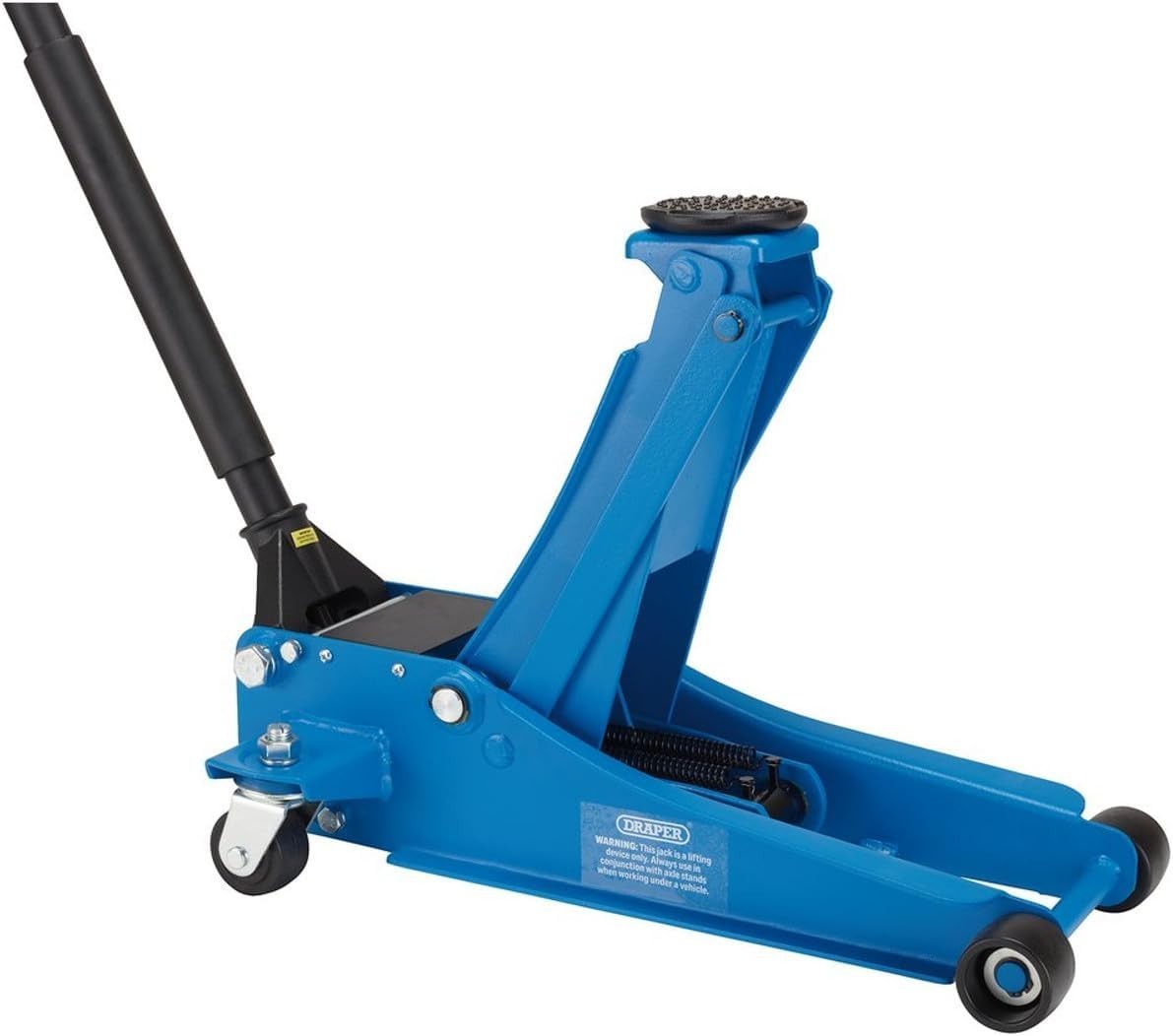 2 Ton Low Profile Trolley Jack Twin Piston Quick Lift 85–430mm Heavy Duty Blue