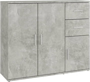 Modern Sideboard Cabinet Grey Storage Cupboard Drawers Unit for Living Room