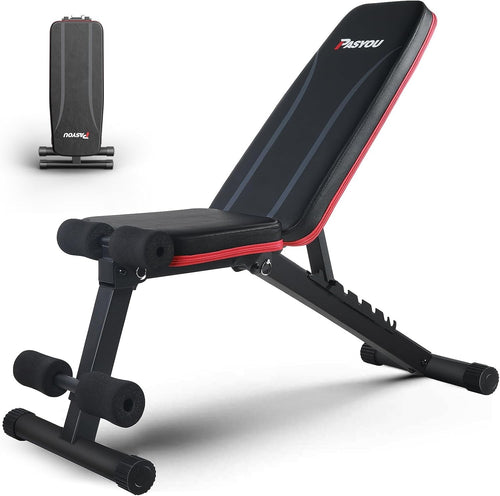 Adjustable Weight Bench Foldable Incline Decline 500lb Capacity Home Gym