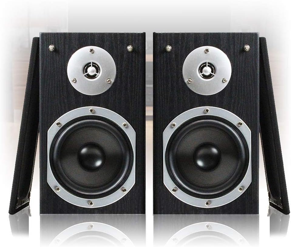 HiFi Bluetooth Bookshelf Stereo System 5" Passive Speakers Amplifier 120W Black
