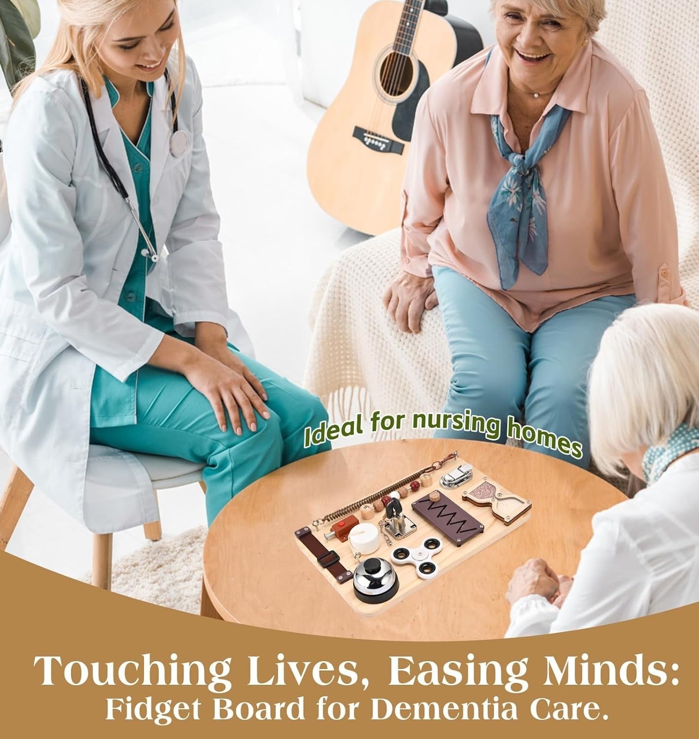 Senior Dementia Busy Board Sensory Fidget Toy for Memory & Anxiety