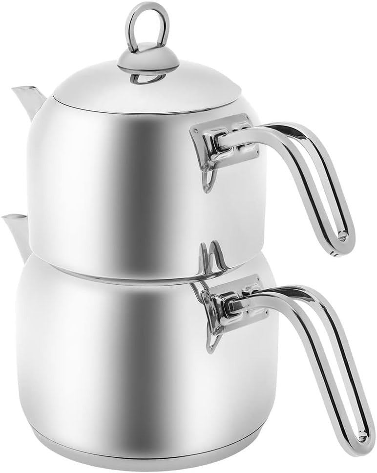 Stainless Steel Turkish Tea Maker Teapot Set 3.3L Induction Kettle