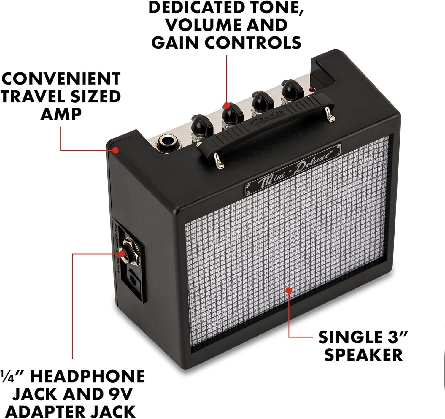 MD20 Mini Deluxe Guitar Amp 1W Portable Battery Headphone Practice
