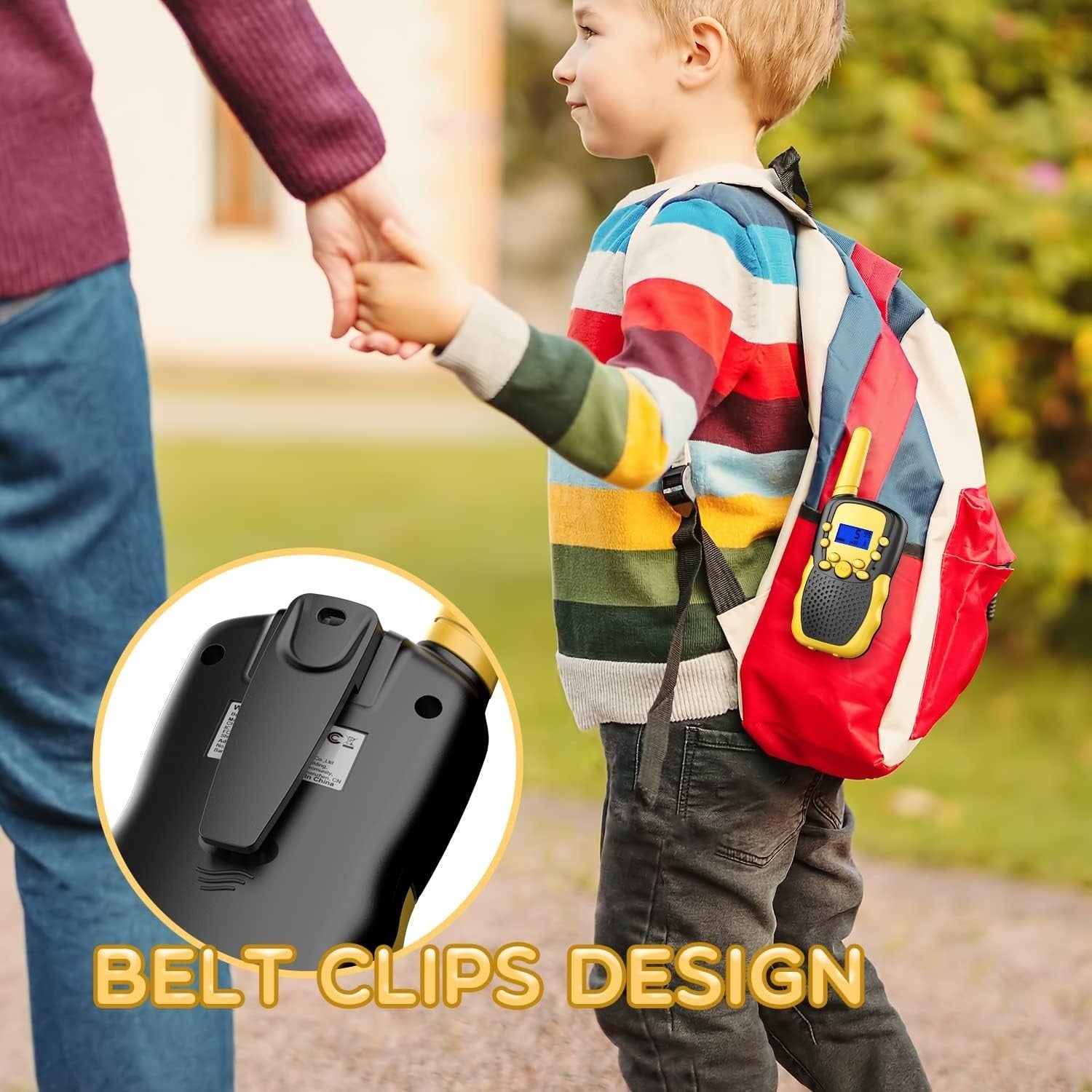 Kids Walkie Talkies 2 Pack 8 Channel 3 Mile VOX LED Flashlight Radio