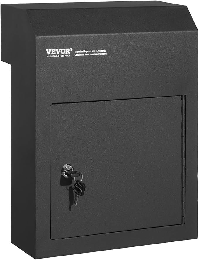 Secure Door Mount Mail Drop Box – Heavy Duty Steel, Lockable, Weatherproof