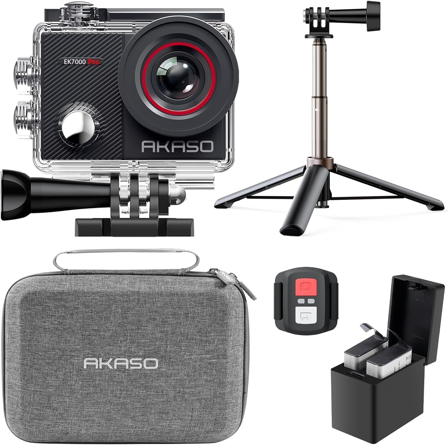 4K Action Camera Waterproof WiFi Touchscreen Sports Cam Tripod