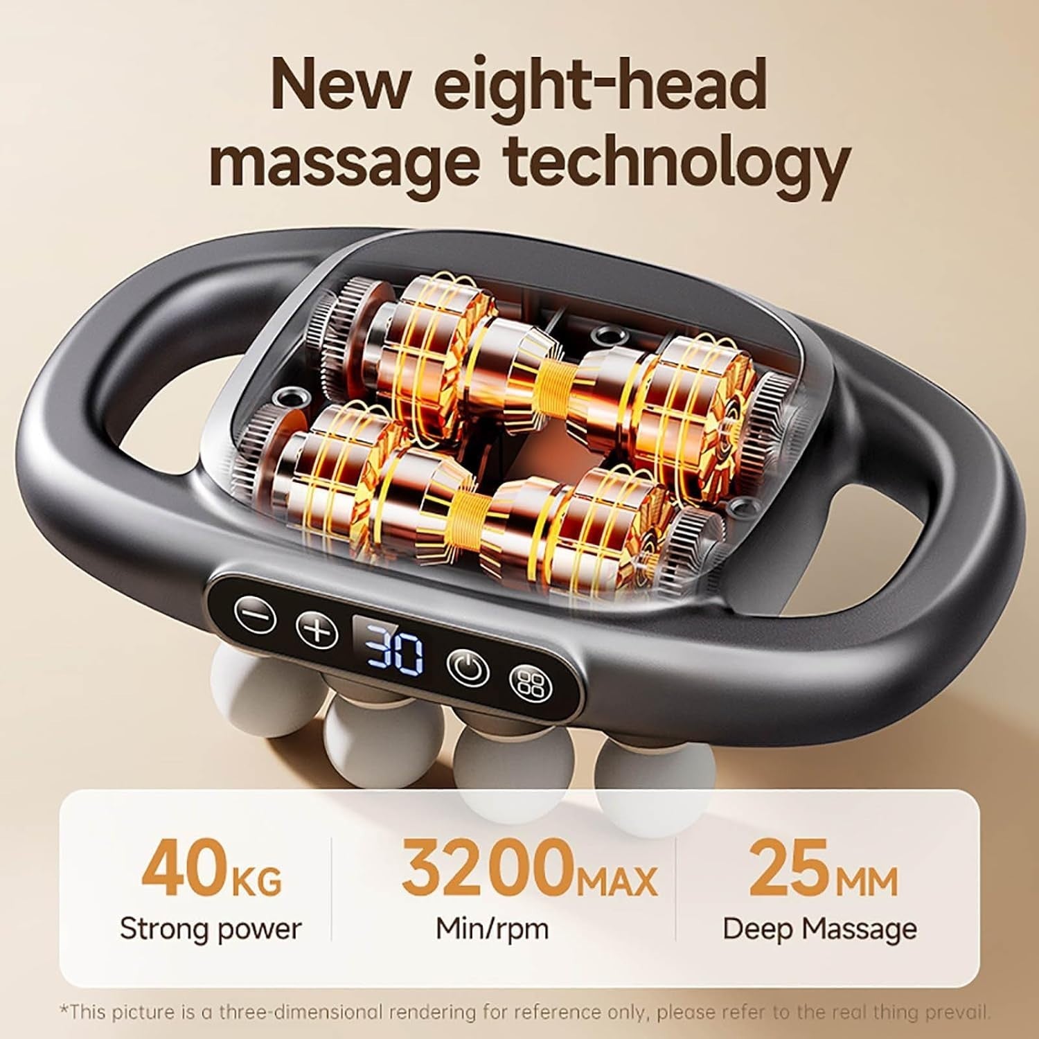 Deep Tissue Massage Gun Set 30 Levels 8 Heads Full Body Muscle Relief
