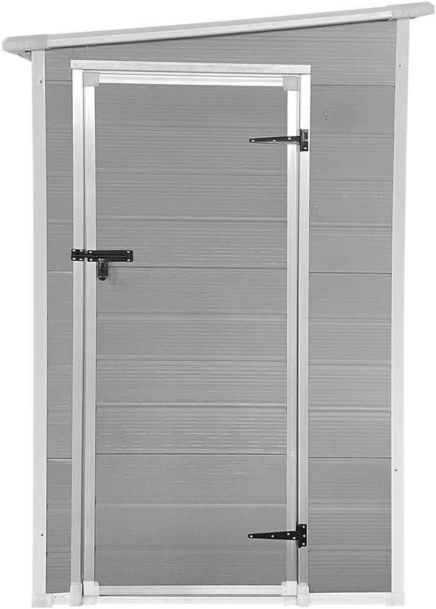 Plastic Garden Storage Shed 4x6ft Waterproof Outdoor Tool Shed with Floor & Lock