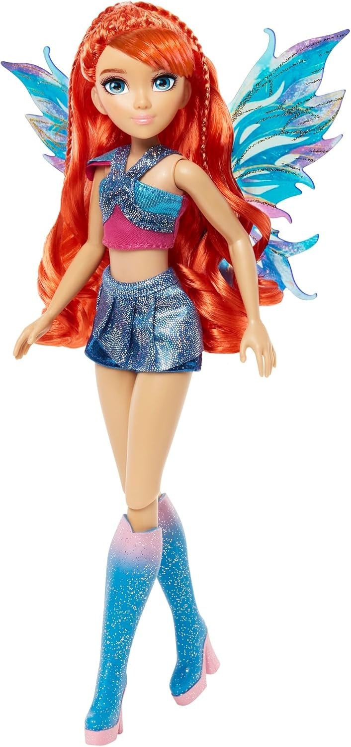 Fairy Fashion Doll with Wings Glitter Outfit Red Hair 10.5 Inch