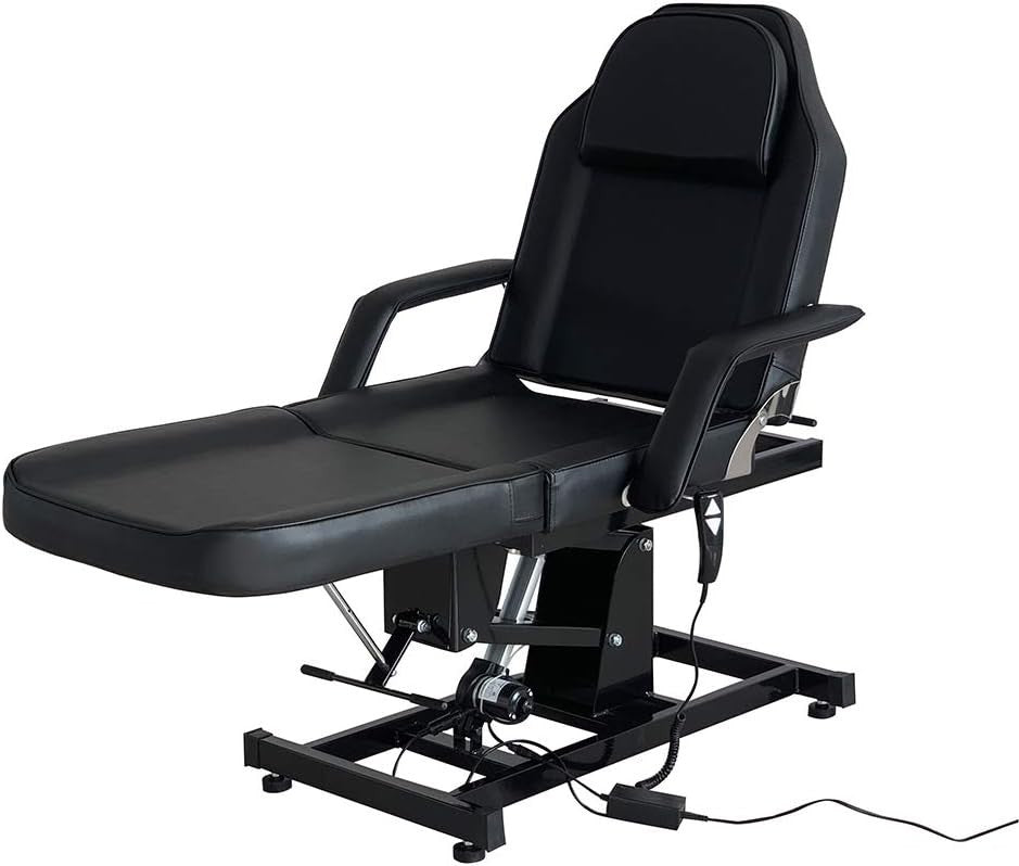 Electric Lift Massage Table 3-Section Recline Spa Beauty Tattoo Therapy Bed