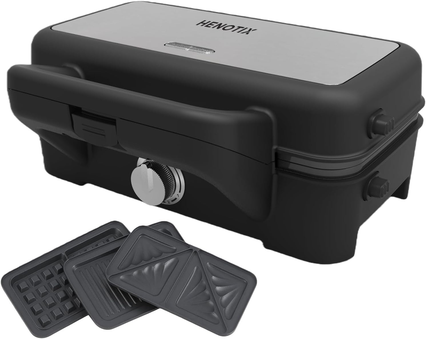 3-in-1 Waffle Sandwich Maker 1200W Non-Stick Removable Plates