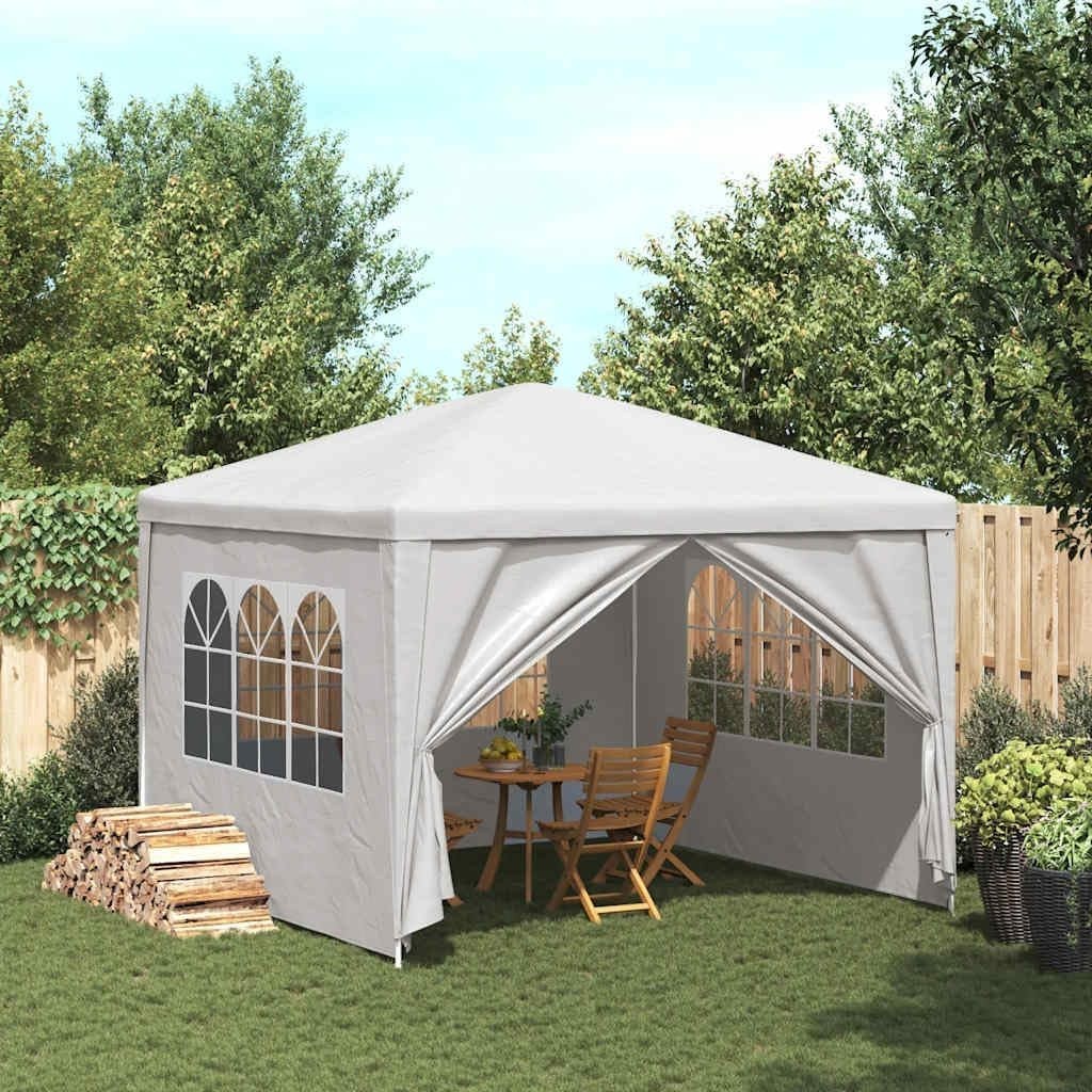 3x3m White Party Tent Gazebo Waterproof Marquee with Sides Garden