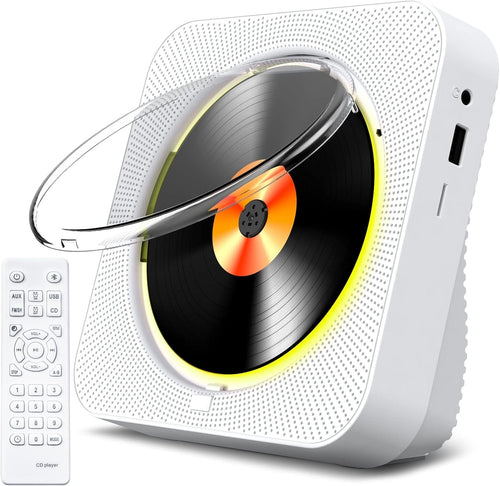 Desktop CD Player Bluetooth 5.1 FM Radio USB SD AUX Dual Speakers