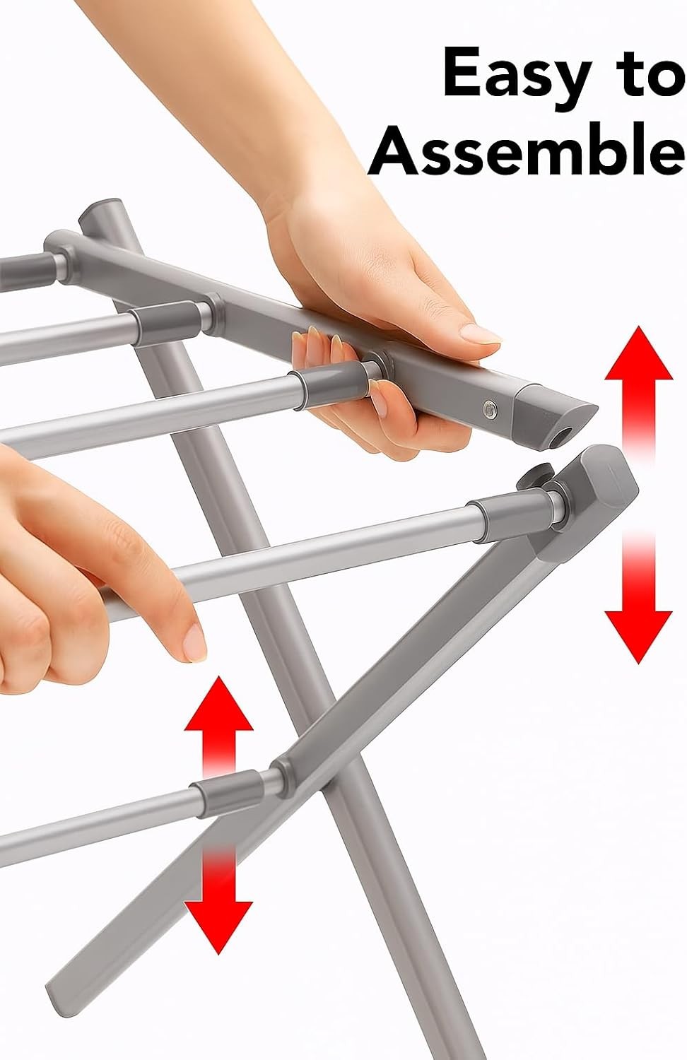 3 Tier Extendable Clothes Airer Heavy Duty Folding Drying Rack Indoor Outdoor