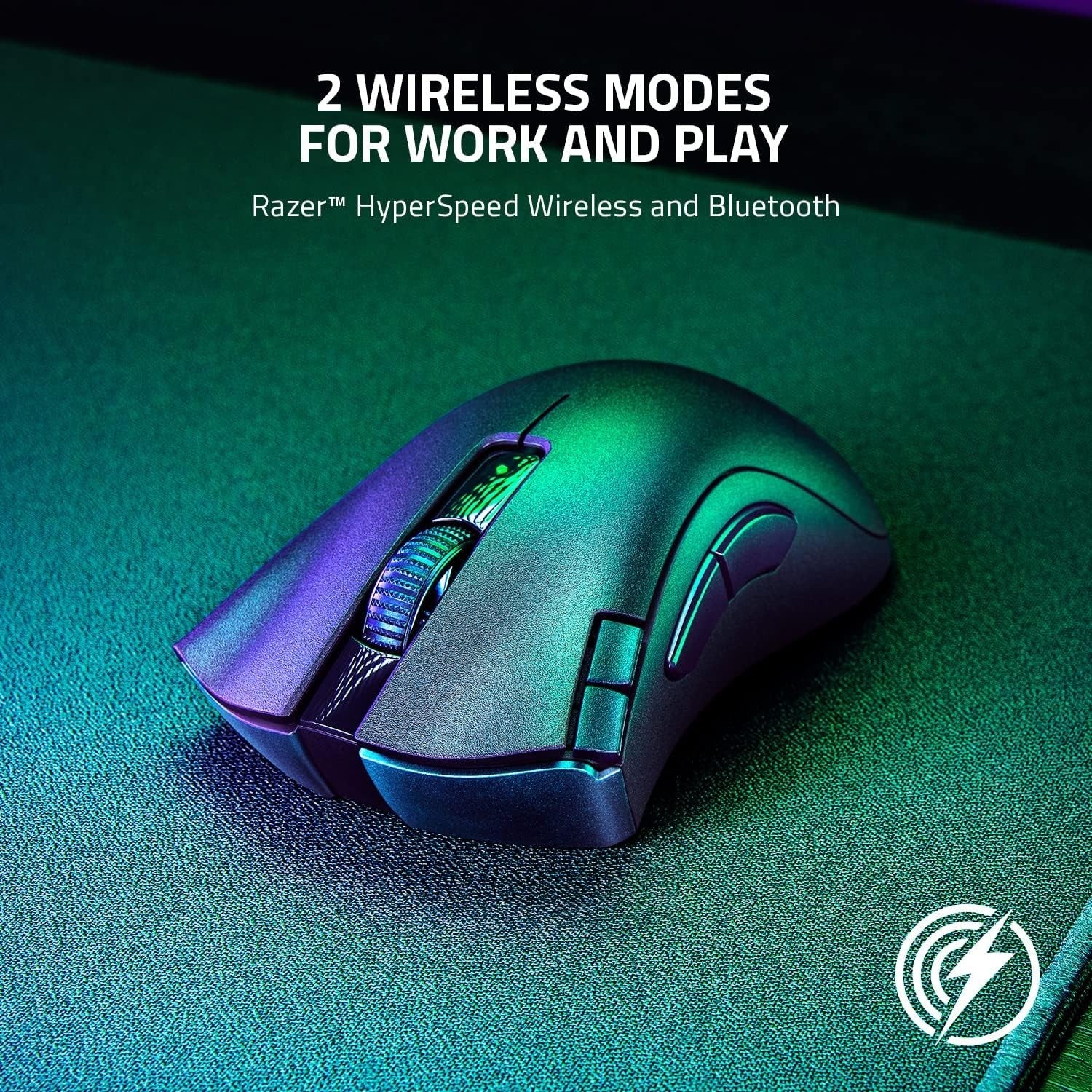 Wireless Gaming Mouse 14K DPI HyperSpeed Ergonomic 7 Button Long Battery