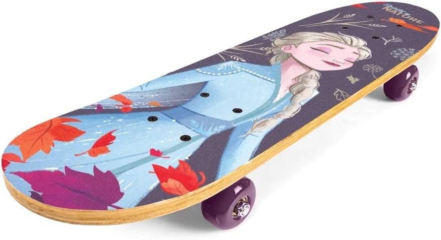 Frozen Wooden Skateboard 61x15cm Maple Deck, ABEC-7 Bearings, PVC Wheels