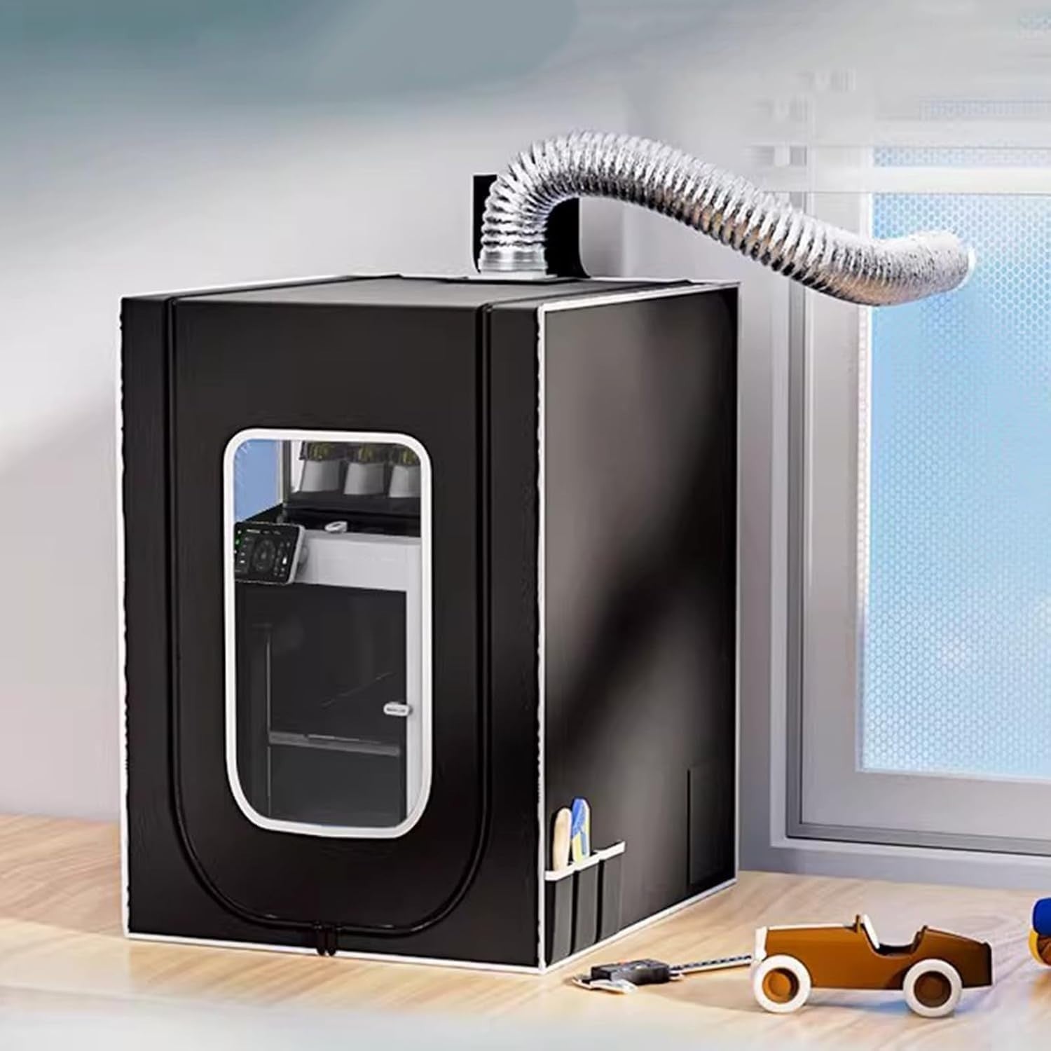 Resin 3D Printer Enclosure Tent 12V Fan Vent Dustproof Warm Box