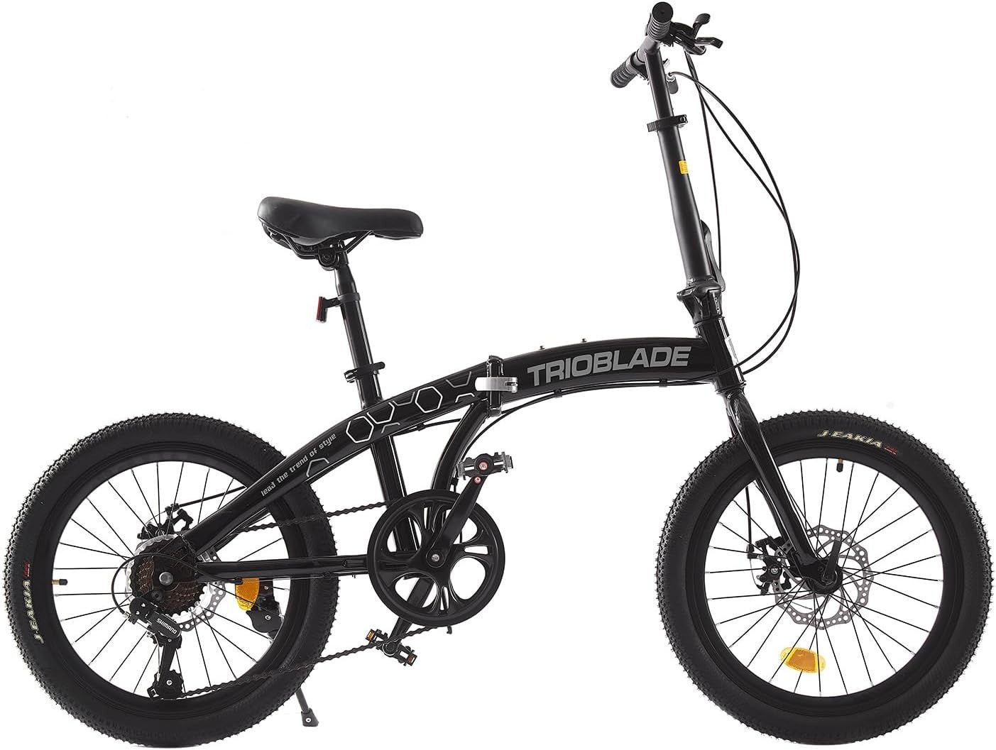 20" Folding Mountain Bike 7-Speed Disc Brake Lightweight Portable for Adults