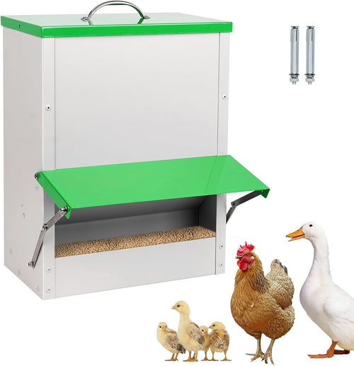 11KG Automatic Chicken Feeder Metal Weatherproof Hanging