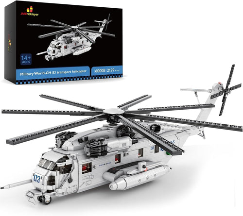 Military Helicopter Building Blocks Set 2129 PCS – Transport Model Kit Toy