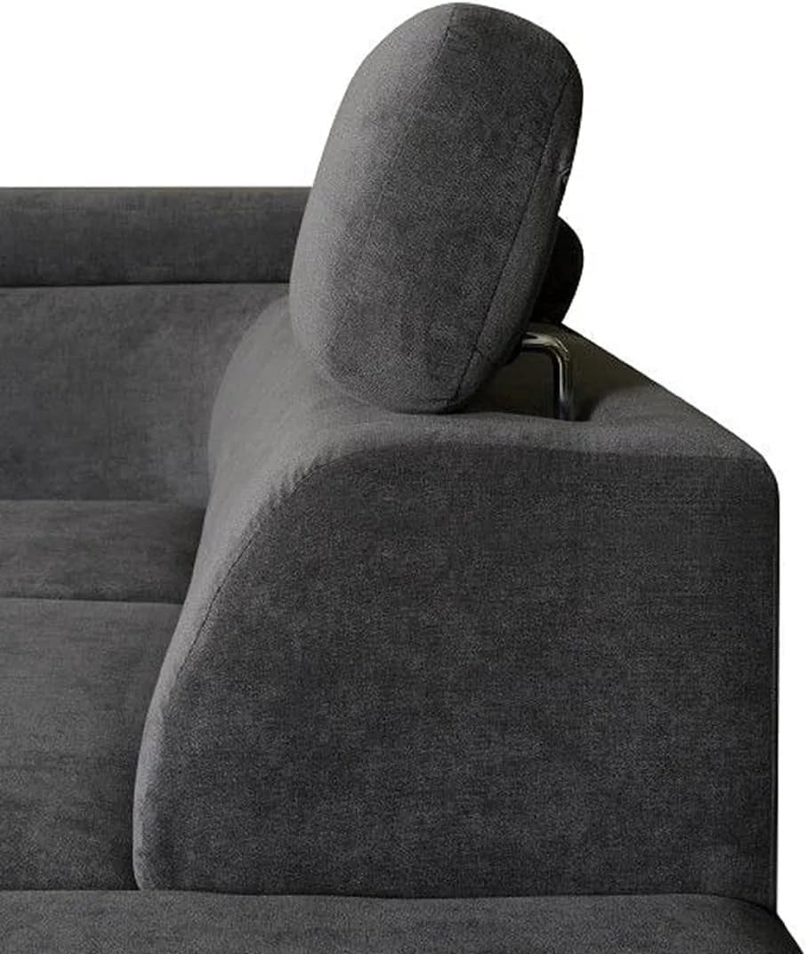 Pull Out Sofa Bed with Storage – Grey 5 Seater LH Corner Sleeper Couch