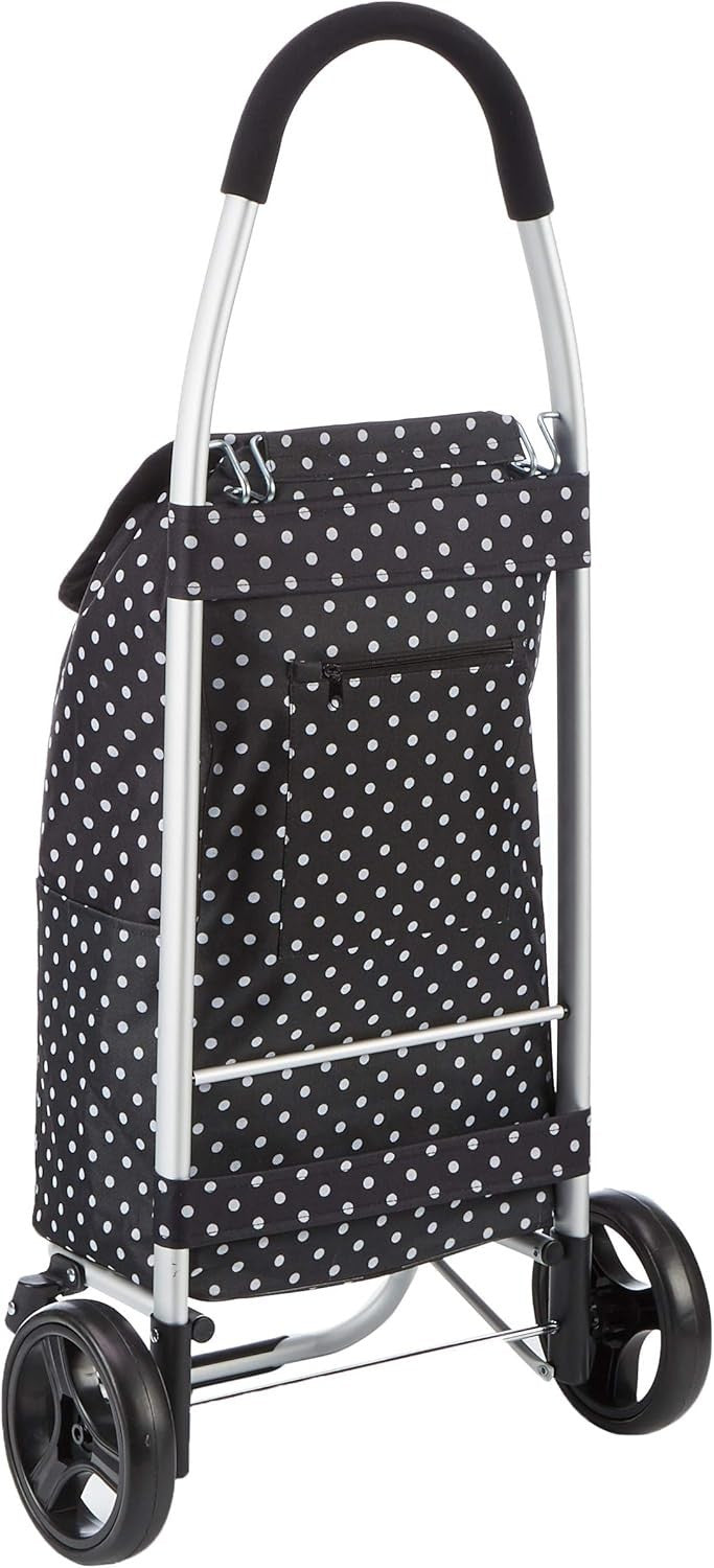 Foldable Shopping Trolley with Removable Cool Bag 15kg Wheels Cart