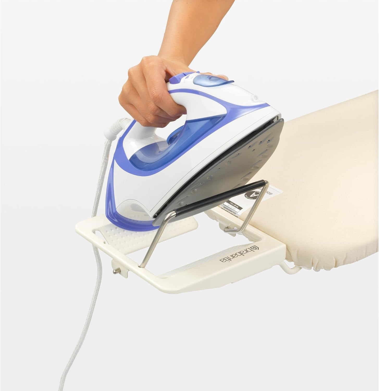 Compact Ironing Board 110x30cm Adjustable Height Stable Steam Iron Rest