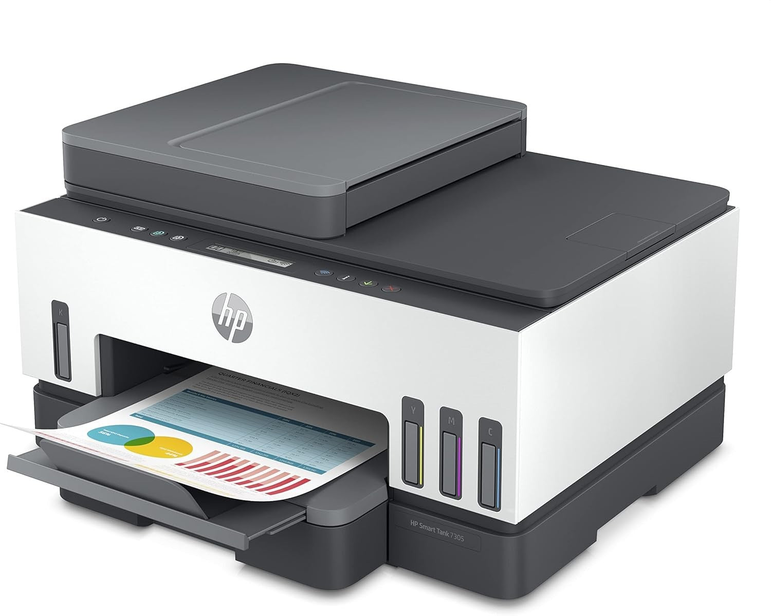 All-In-One Grey Wireless Printer Duplex Feeder Scan Copy Fax Home Office