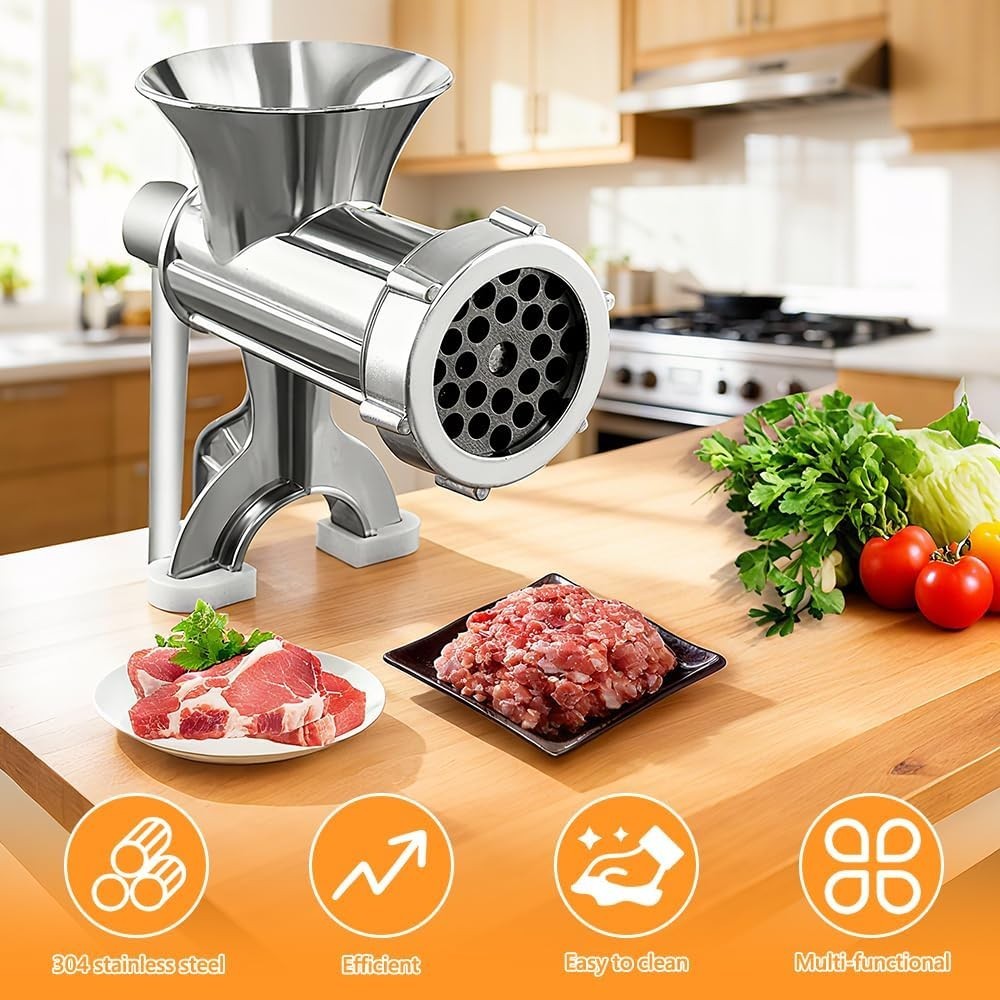 Manual Meat Grinder Mincer Sausage Maker Kitchen Food Processor Clamp