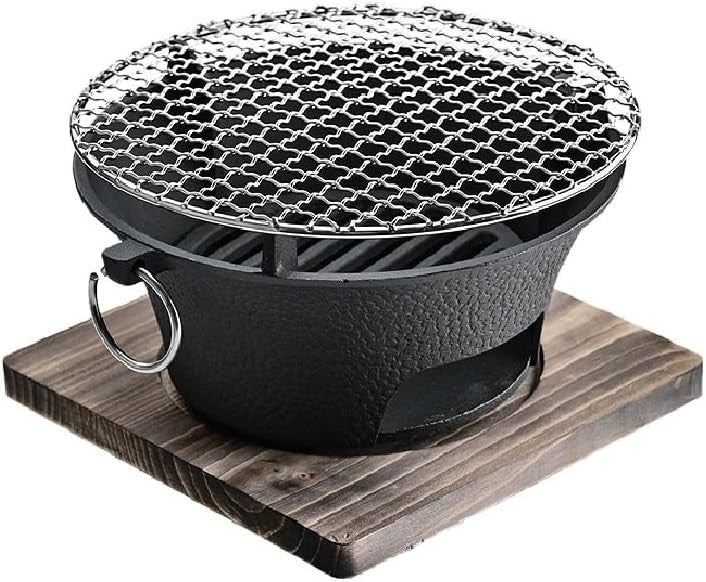 Mini Cast Iron Charcoal BBQ Grill Tabletop Stove – Portable Outdoor Hibachi