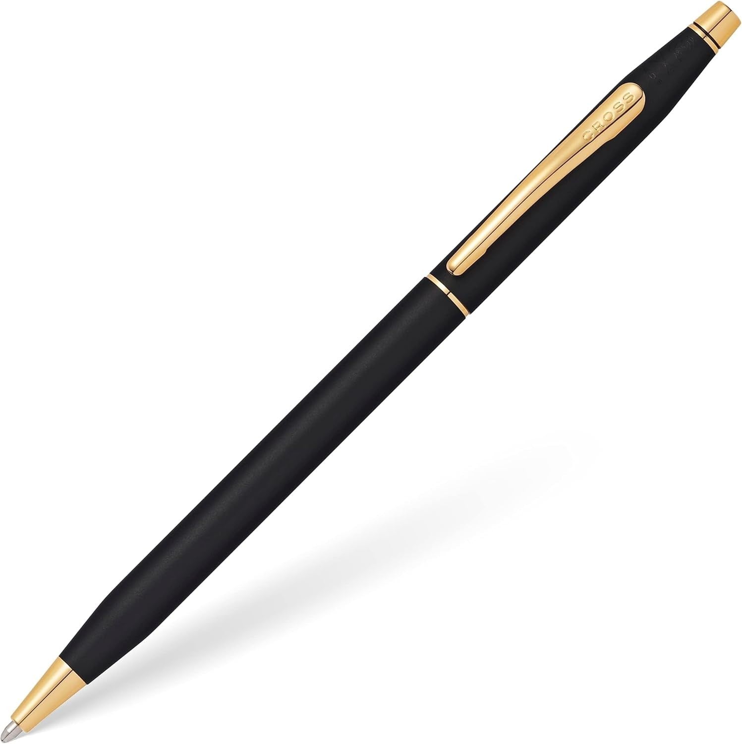 Luxury Classic Black Ballpoint Pen – Medium Point, Gold-Plated, Gift Box
