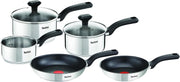 5pcs Stainless Steel Pots & Pans Set Induction Compatible Non-Stick Cookware