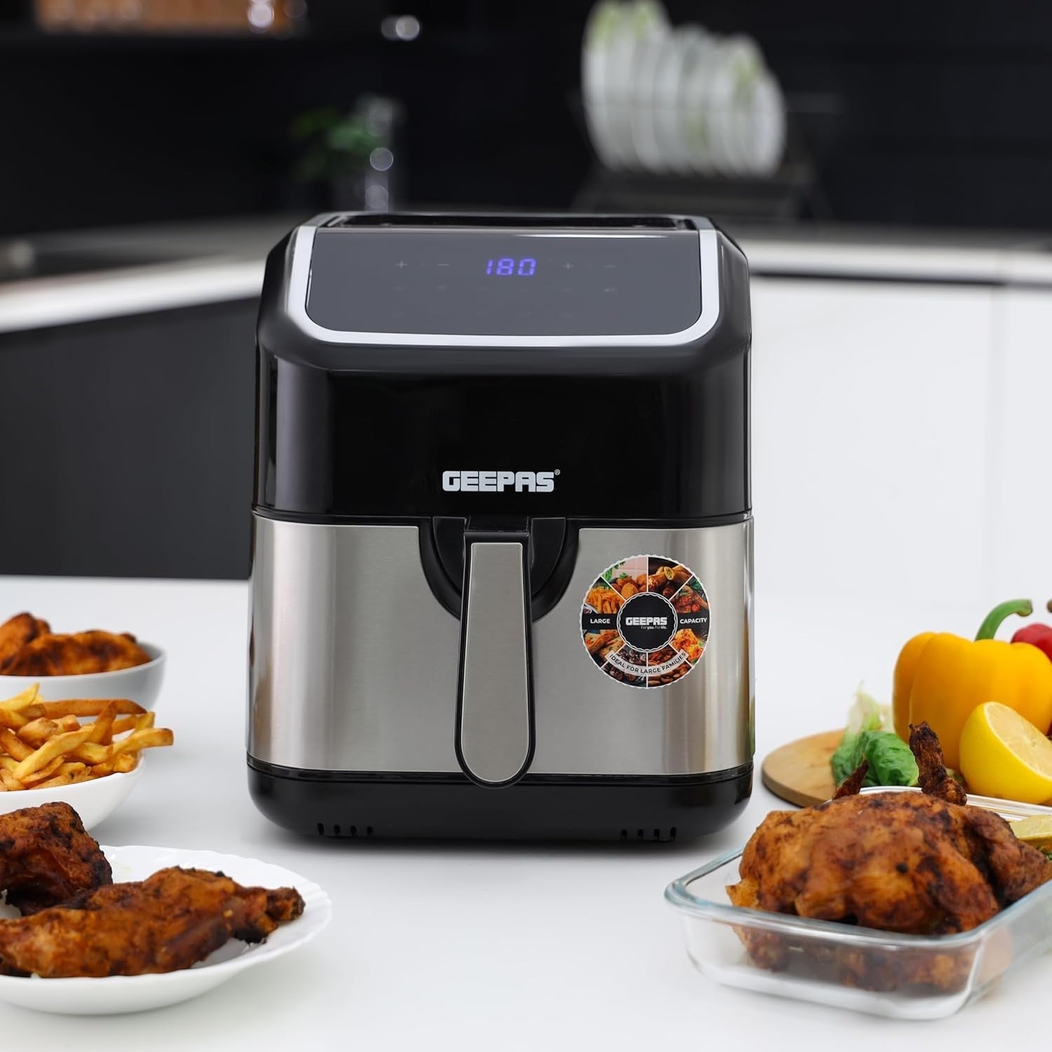 5L Digital Air Fryer Vortex Tech 10-in1 Fast Healthy Cooking LED Touchscreen