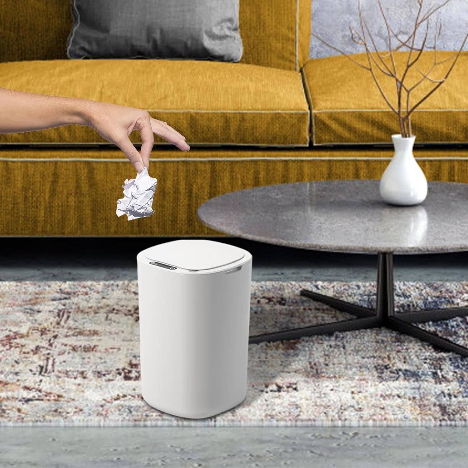 12L Motion Sensor Trash Can Touchless Odor Proof Bin