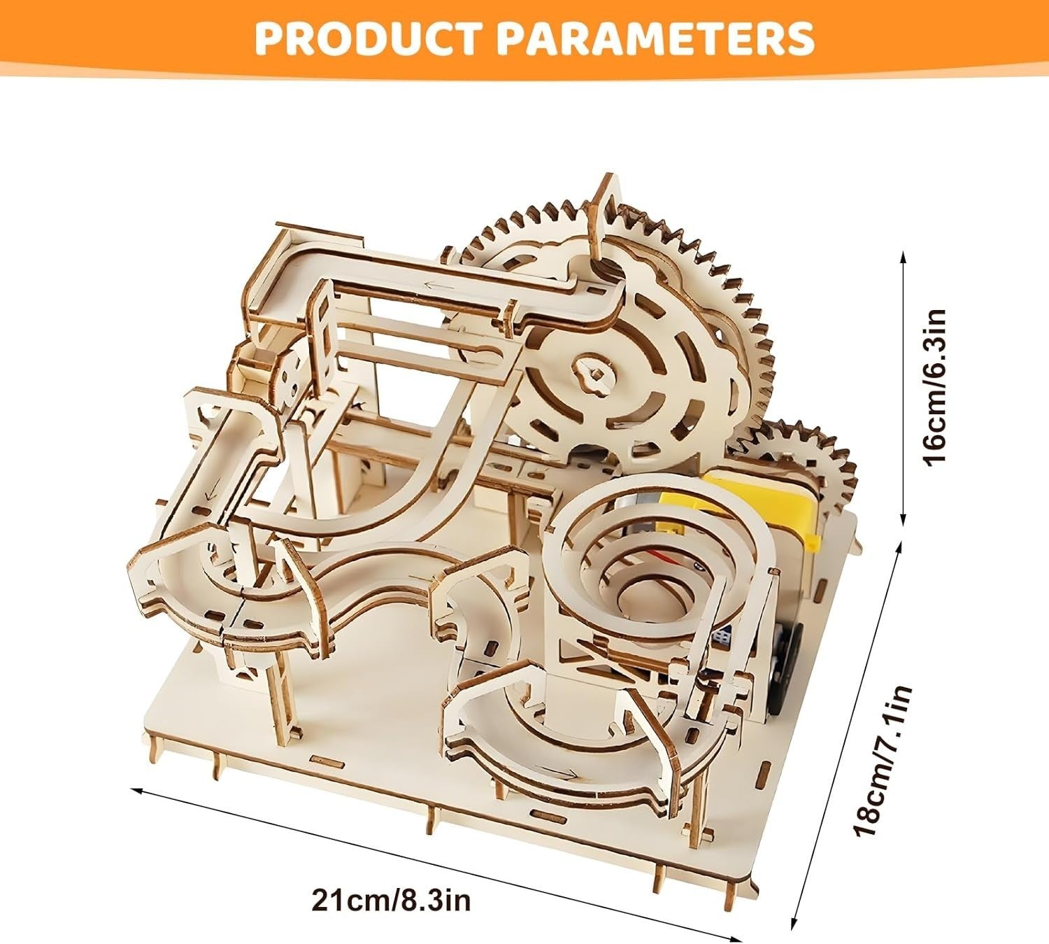 3D Wooden Marble Run Puzzle DIY Mechanical Model Kit for Adults & Teens