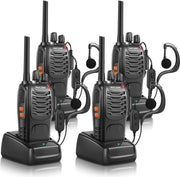 Long Range Walkie Talkies 4 Pack Rechargeable 2 Way Radios VOX PMR446