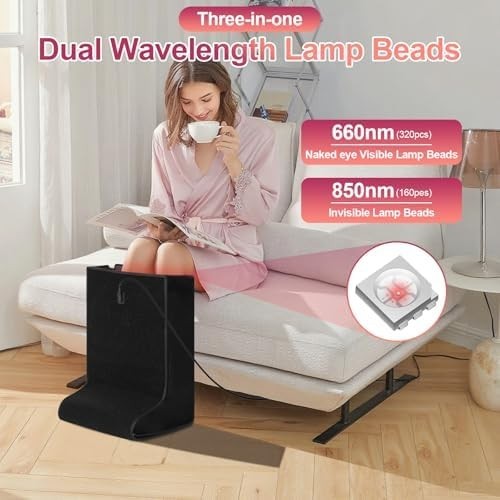 Red Light Foot & Leg Therapy Device 420 LEDs Infrared 4 Modes Adjustable