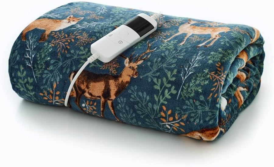 Electric Heated Throw Blanket 140x180cm Sherpa Fleece Auto Off Washable