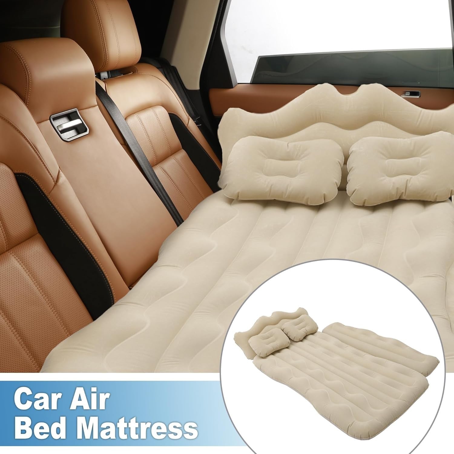 Car Air Mattress for Back Seat | Camping Bed 170x110x14cm Portable
