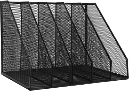 5-Tier Desk File Organizer | Vertical File Holder | Office Desktop Storage