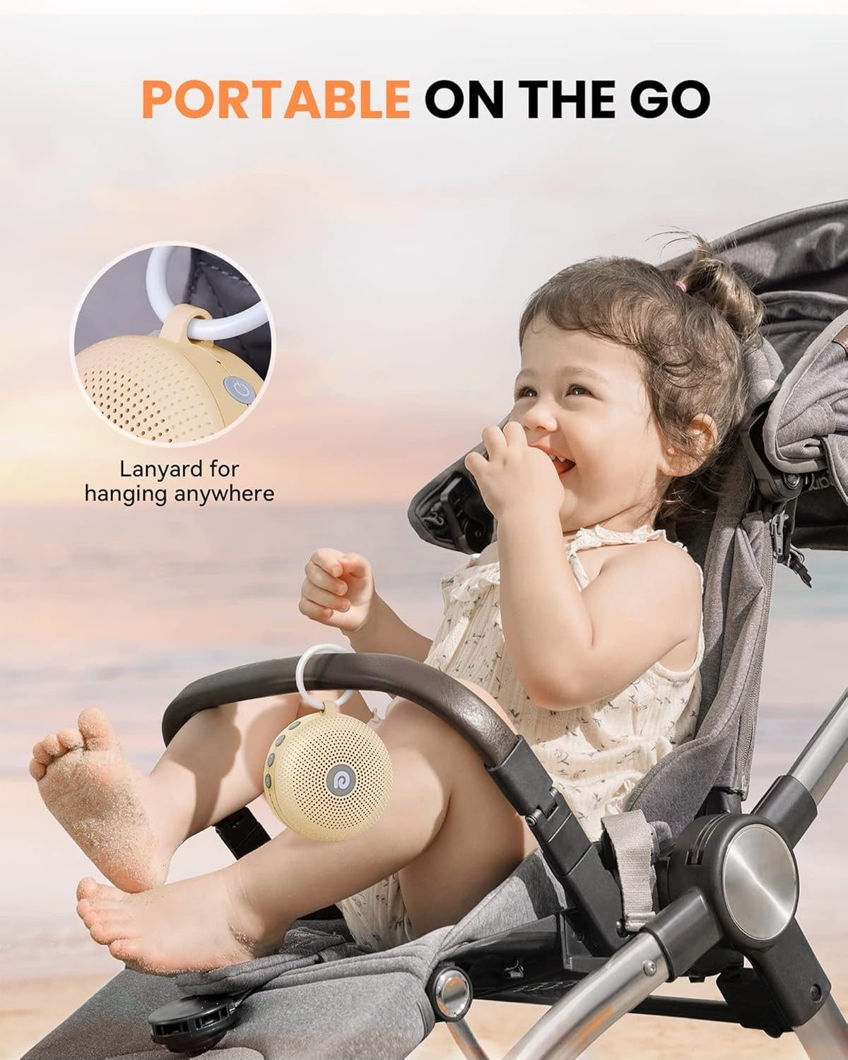 Portable White Noise Machine Baby Sleep Aid 21 Sounds Rechargeable Battery