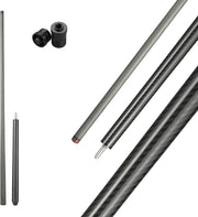 Low Deflection Pool Cue 20oz Carbon Shaft 12.5mm Tip Uni-Lock Grip