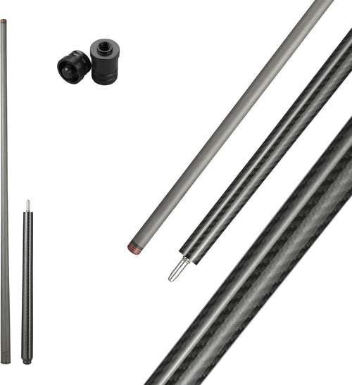 Low Deflection Pool Cue 20oz Carbon Shaft 12.5mm Tip Uni-Lock Grip