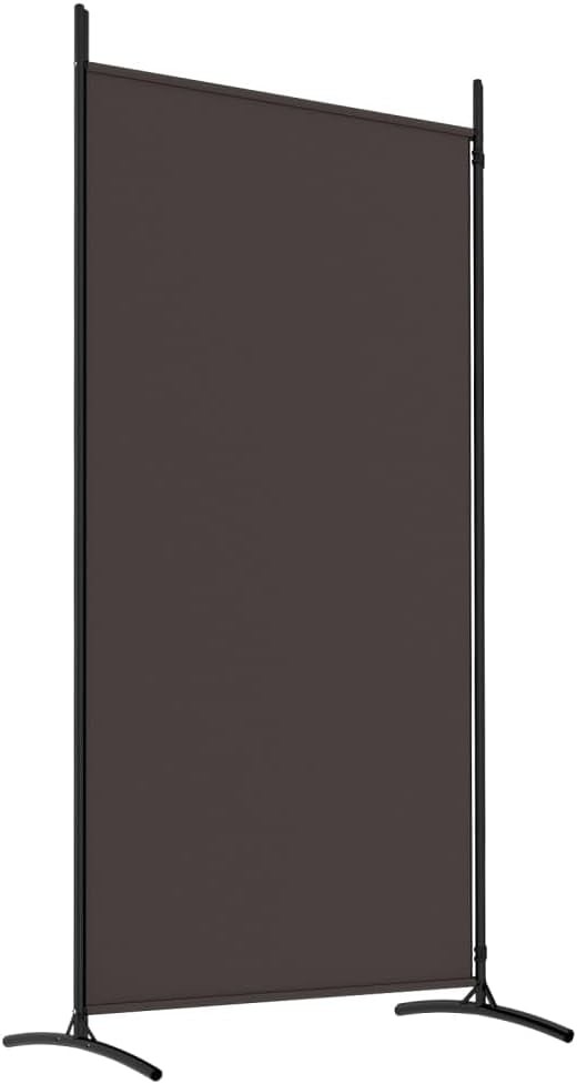2 Panel Folding Room Divider Brown Privacy Screen Partition 175x180cm Breathable