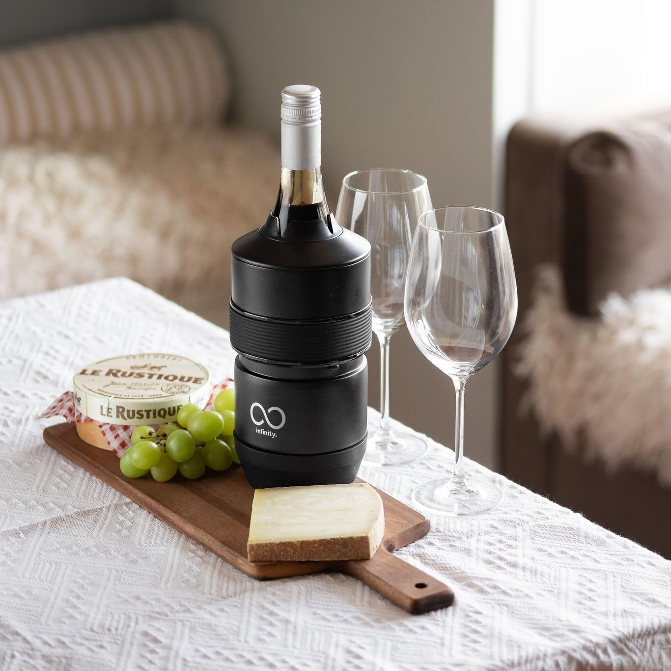 Wine Bottle Cooler Adjustable Vacuum Insulated Sleeve Chill Holder